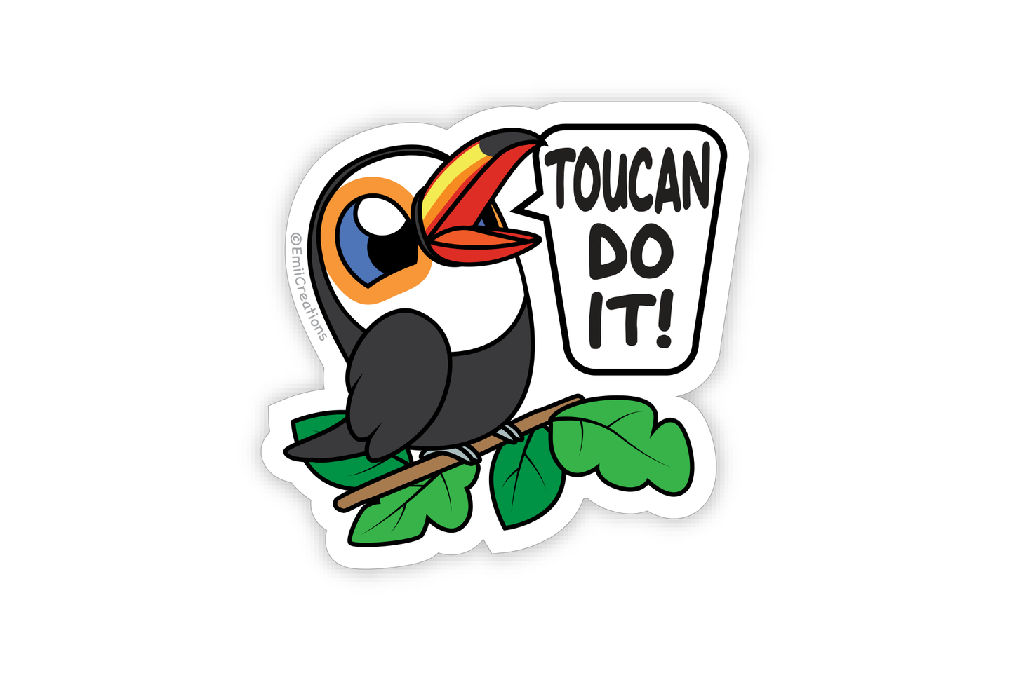 Cute Talking Bird Toucan Do It Stickers