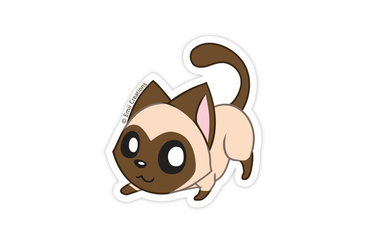 Cute Cat Siamese Tabby Stickers