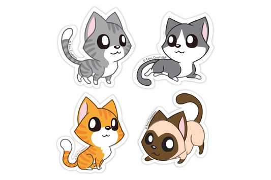 Cute Cat Sticker Set