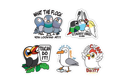 Talking Bird Sticker Set