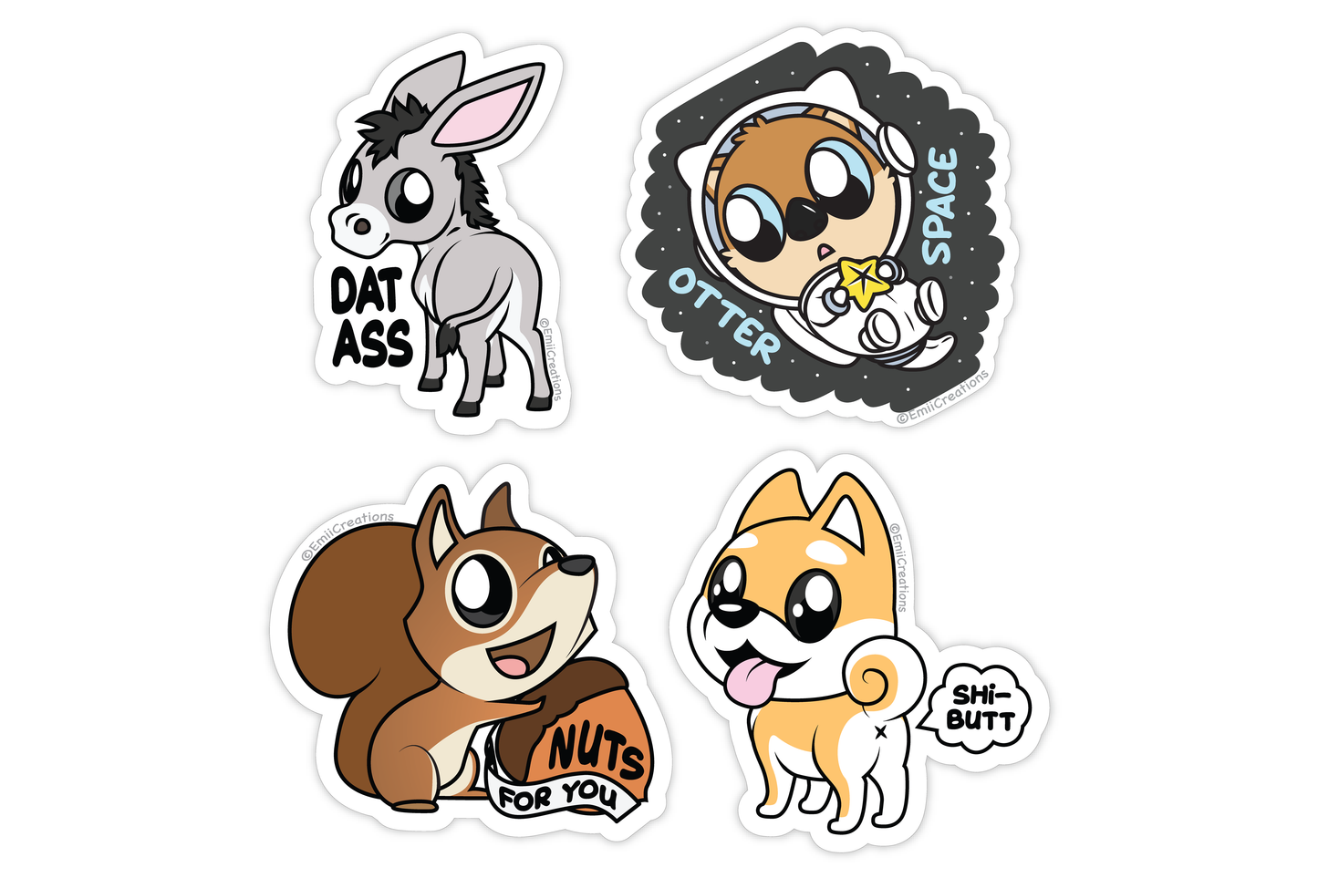 Punny Animal Sticker Set