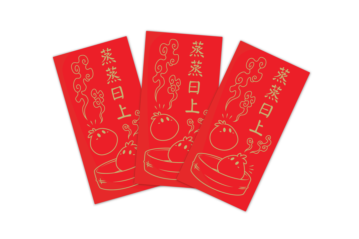 Bao Gold Foil Red Envelopes - Set of 3