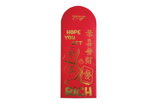 Mahjong Gold Foil Red Envelopes - Set of 3