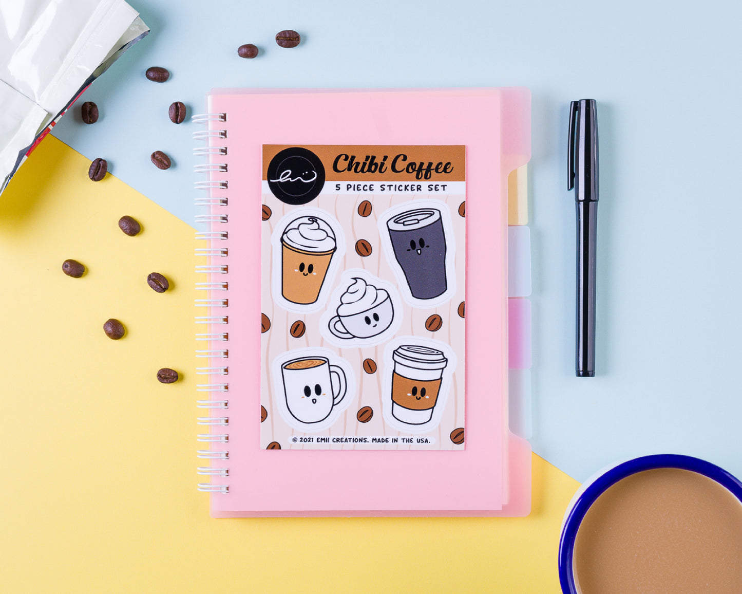 Cute Coffee Sticker Sheets - Add Some Caffeine to Your Everyday Items