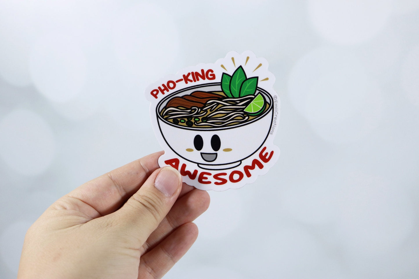Noodle Pho-King Awesome Bowl Vinyl Stickers