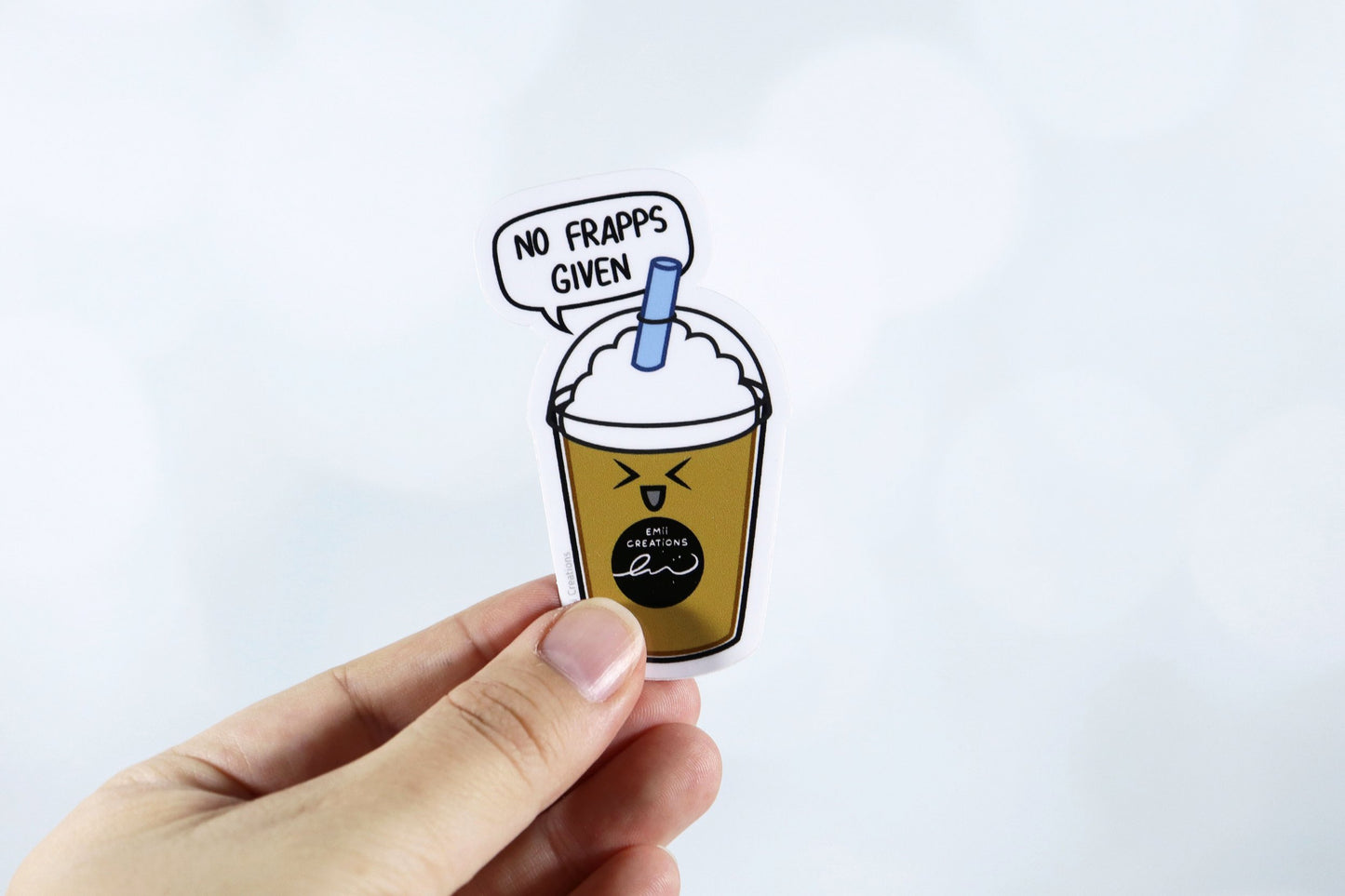 Punny Coffee "No Frapps Given" Stickers