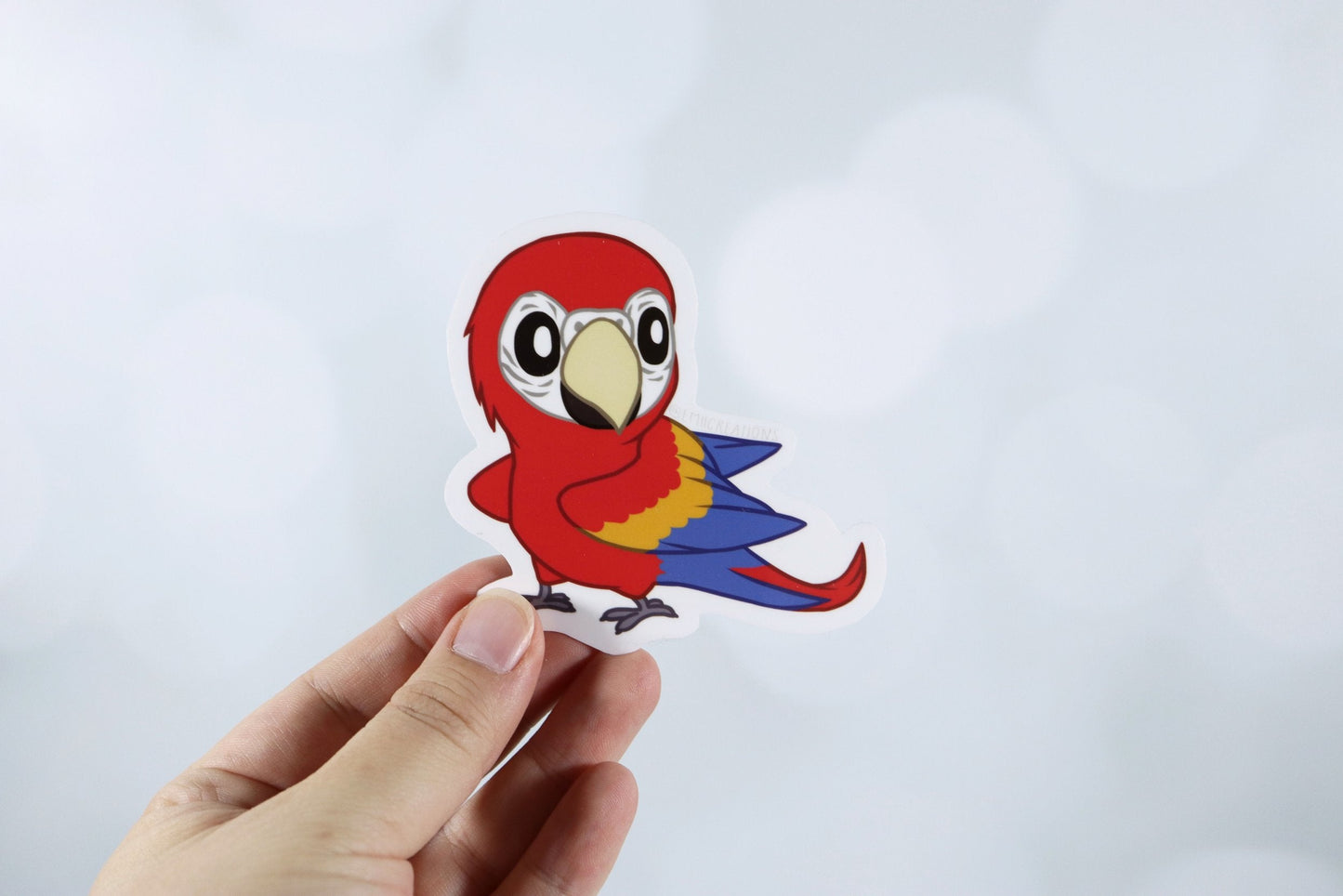Cute Parrot Red Macaw Bird Stickers