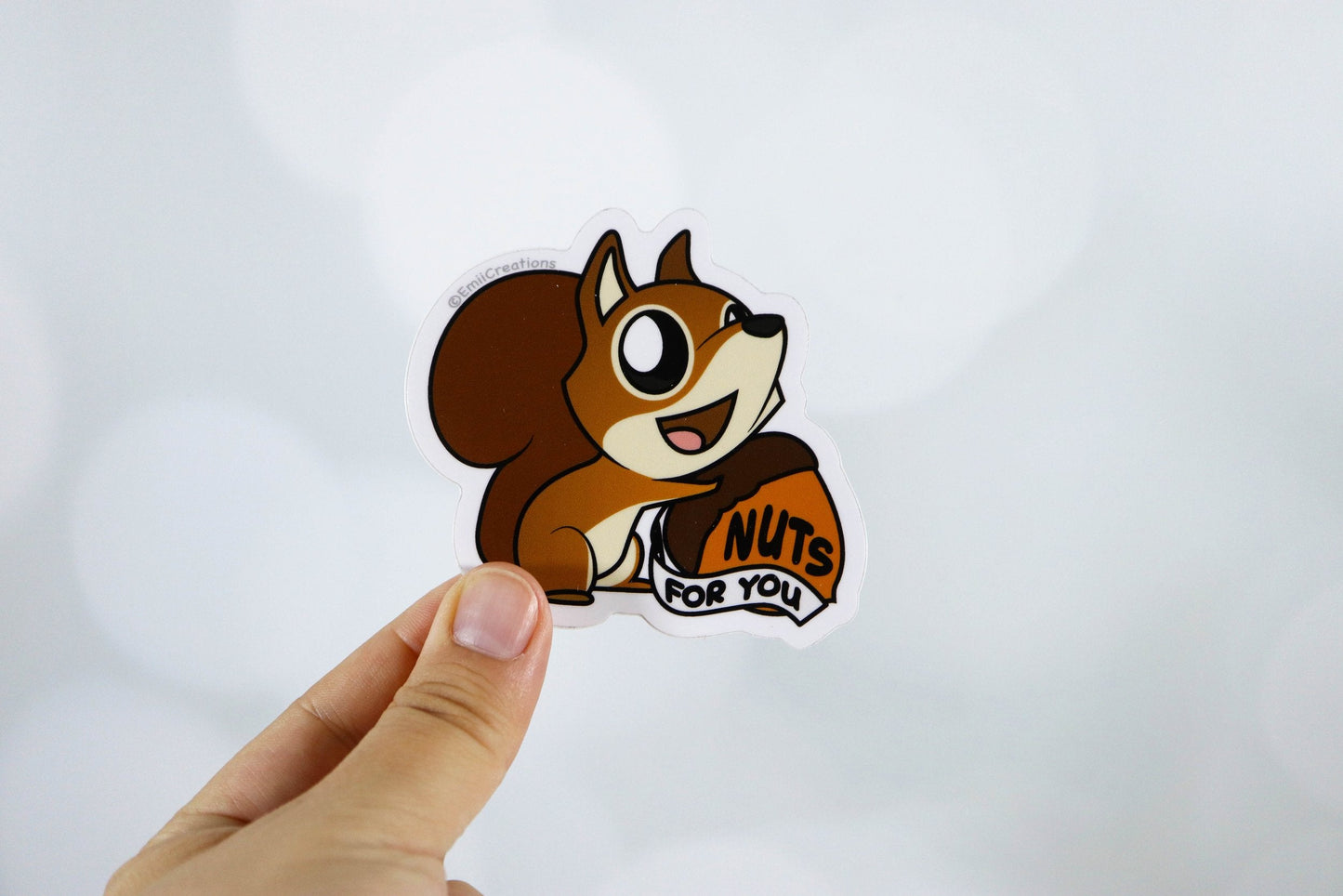 Punny Animal "Nuts for You" Squirrel Stickers