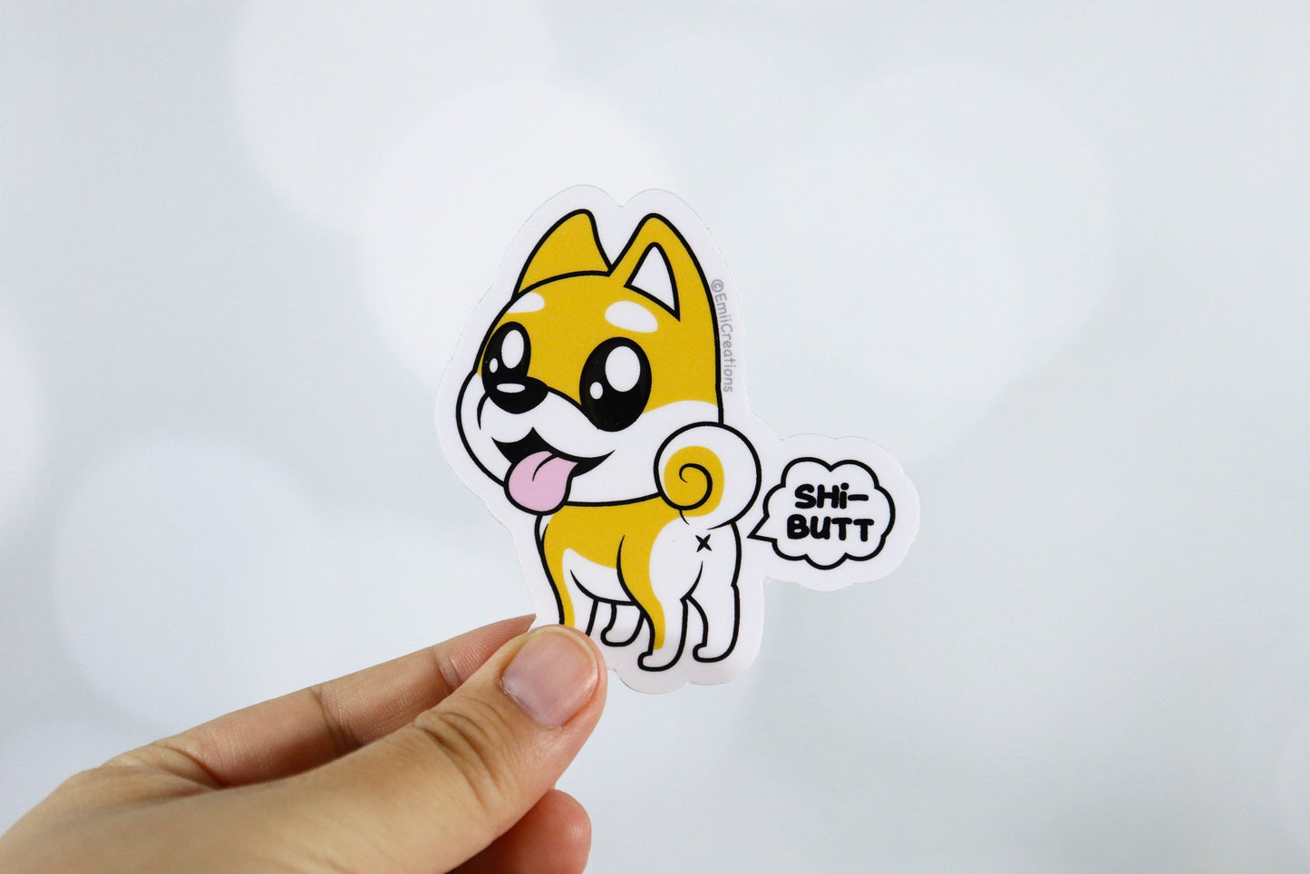 Punny Animal "Shi-butt" Shiba Inu Dog Stickers