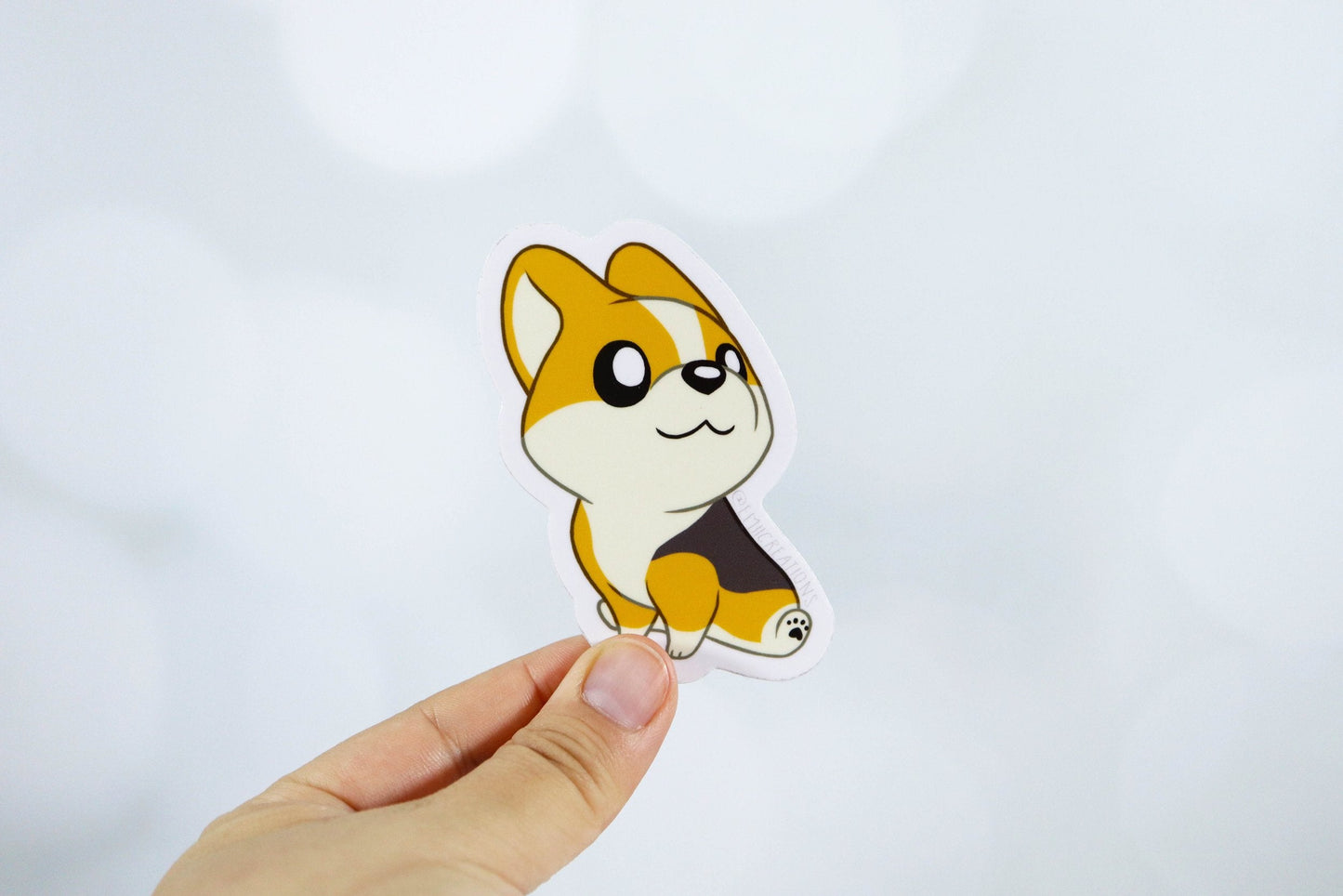 Cute Corgi Tri-Red Dog Stickers