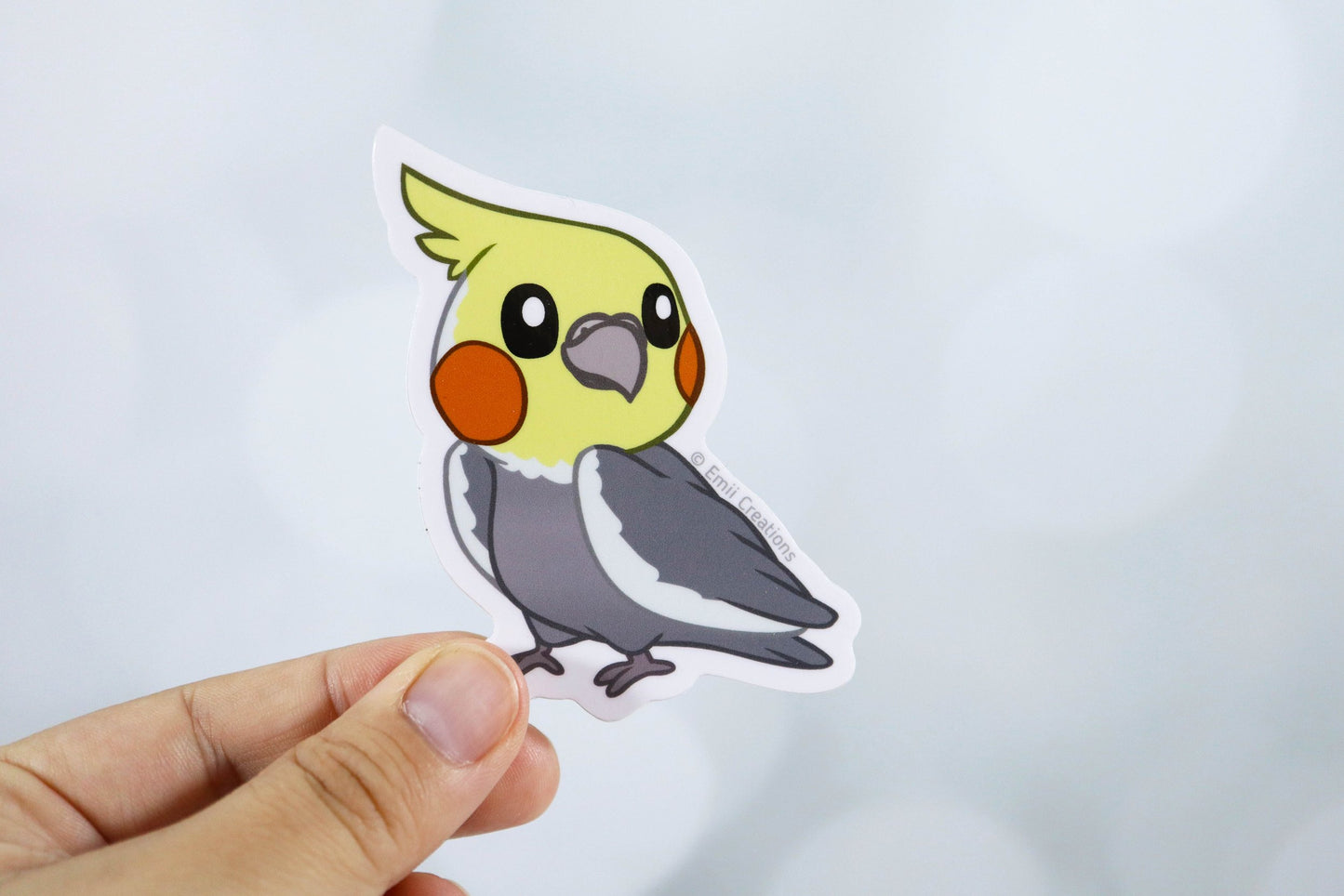 Cute Small Bird Cockatiel Gray Stickers