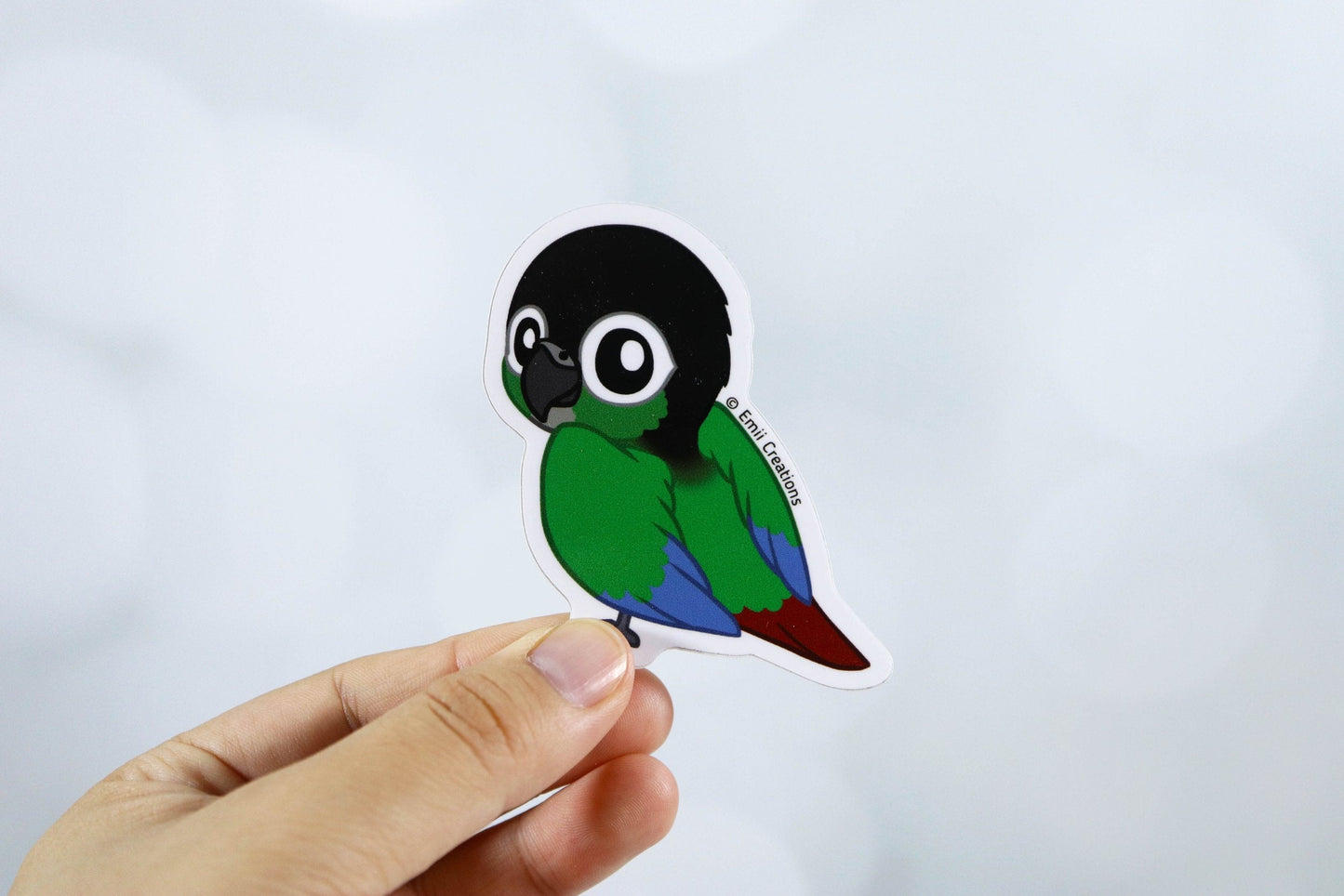 Cute Small Bird Conure Green-Cheek Stickers