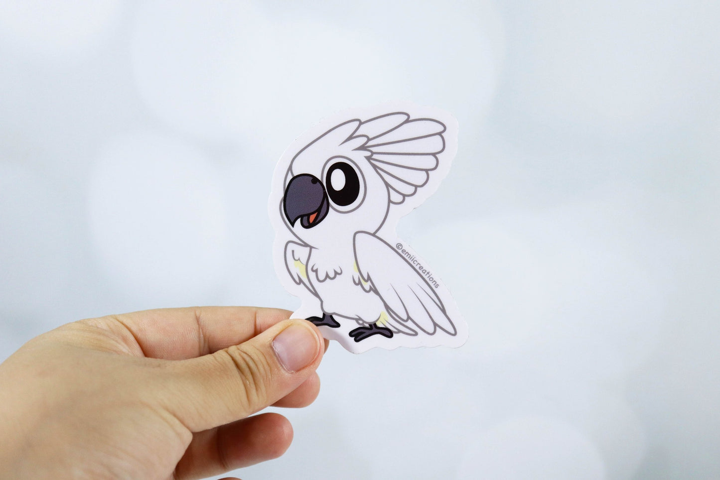 Cute Cockatoo Umbrella Parrot Bird Stickers