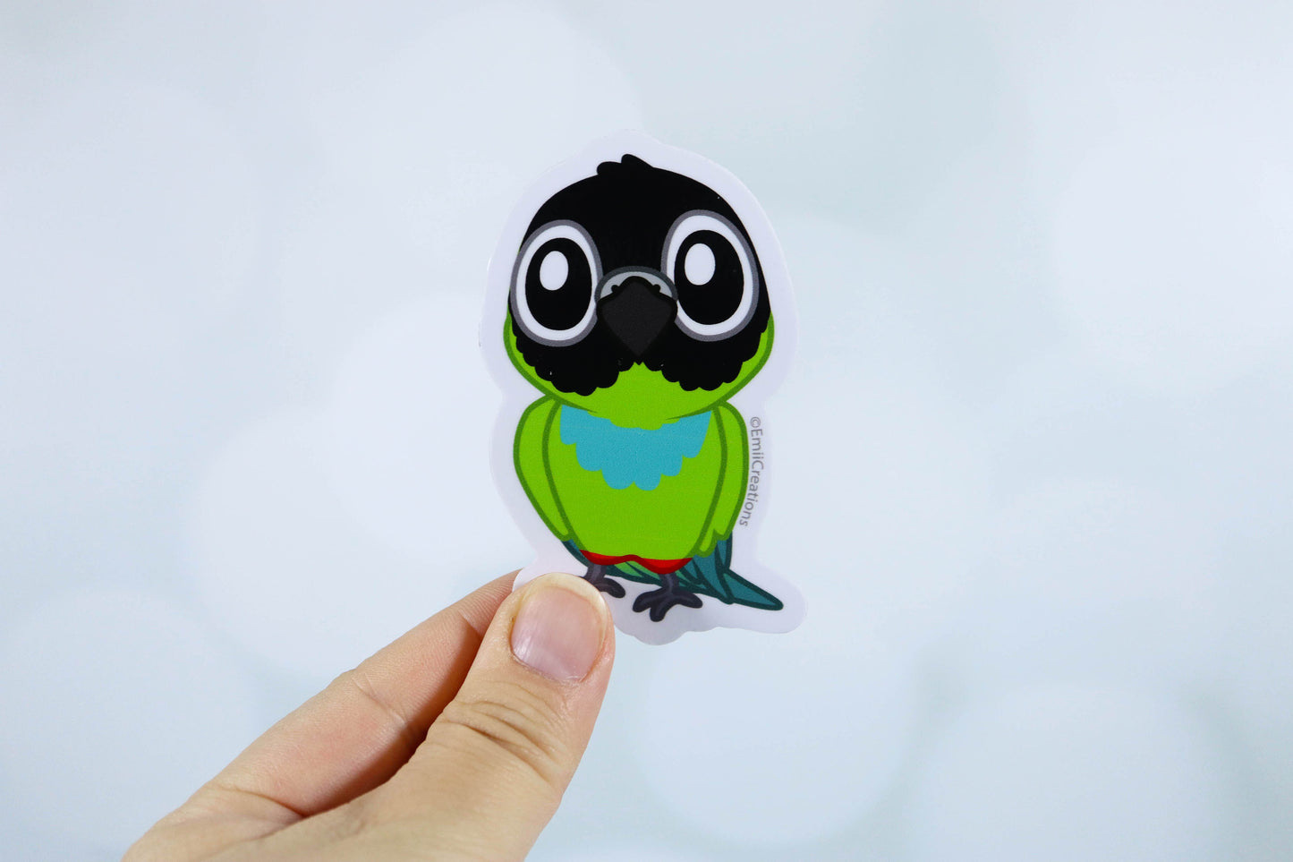 Cute Small Bird Conure Nanday Gray Stickers
