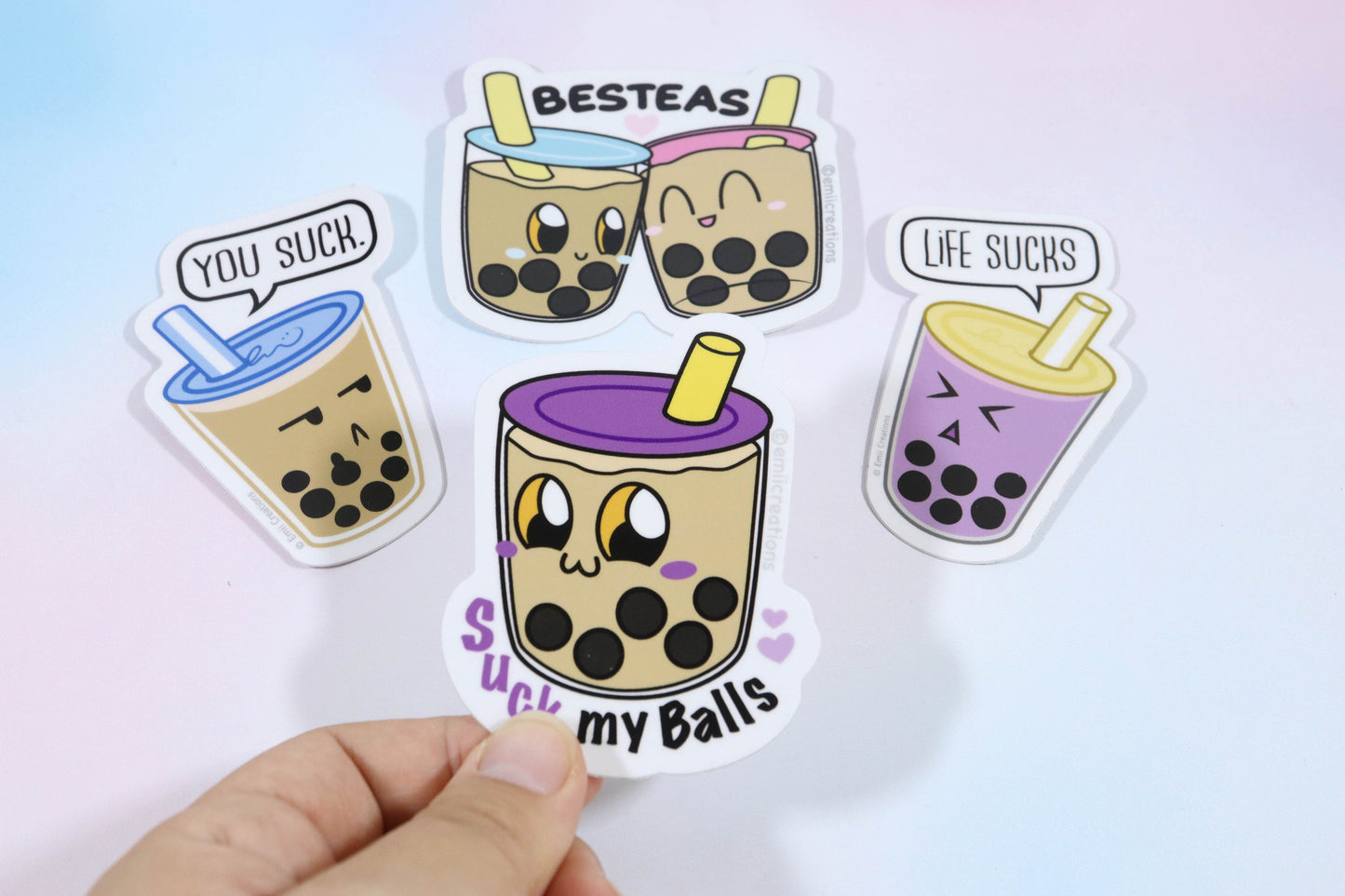 Boba Sticker Set