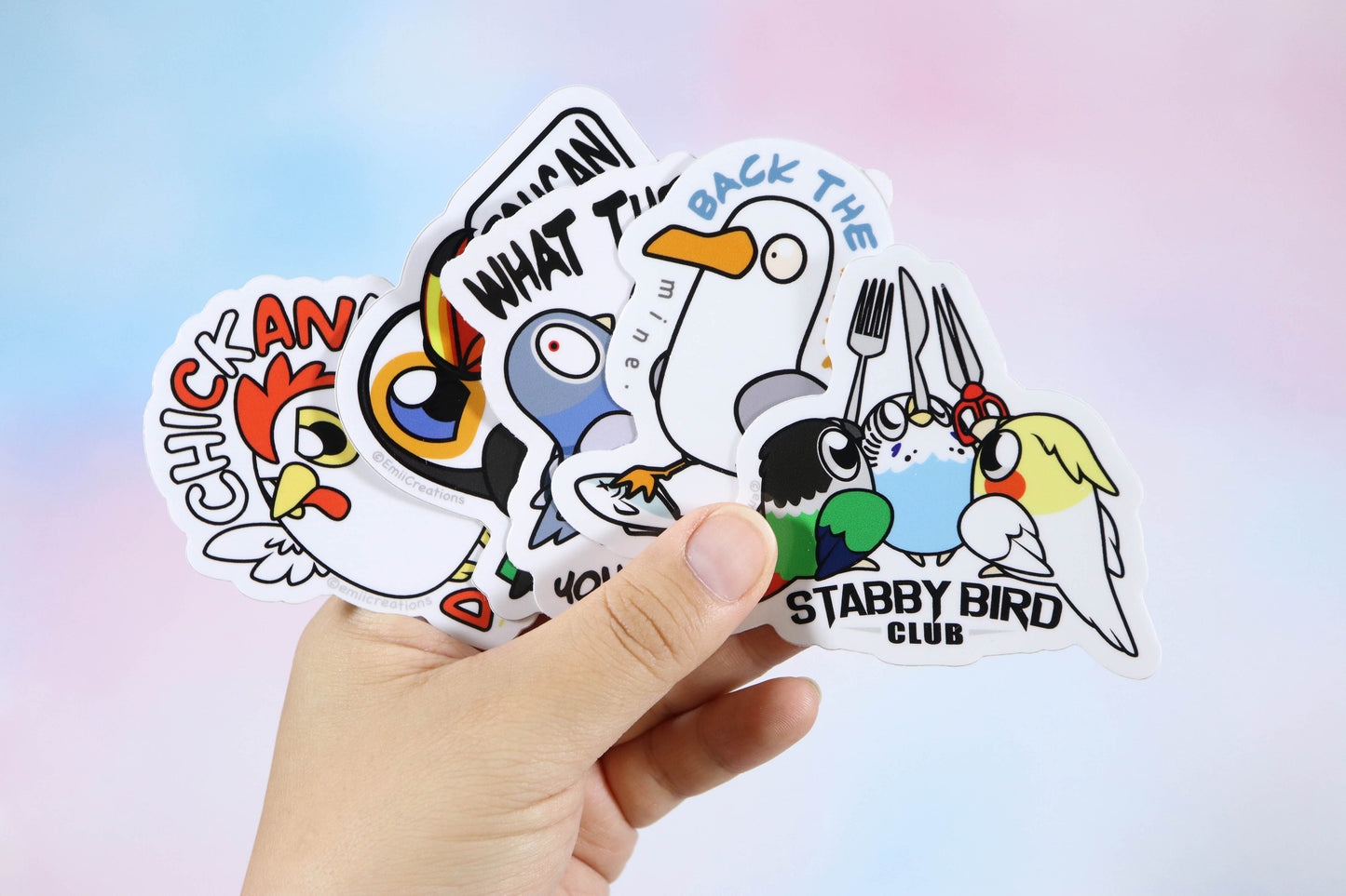 Talking Bird Sticker Set