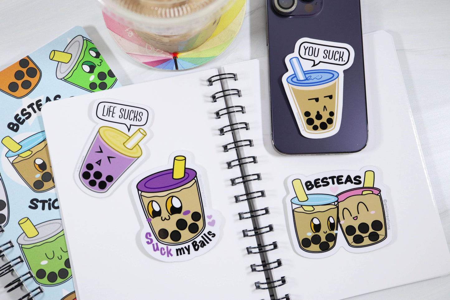 Boba Sticker Set