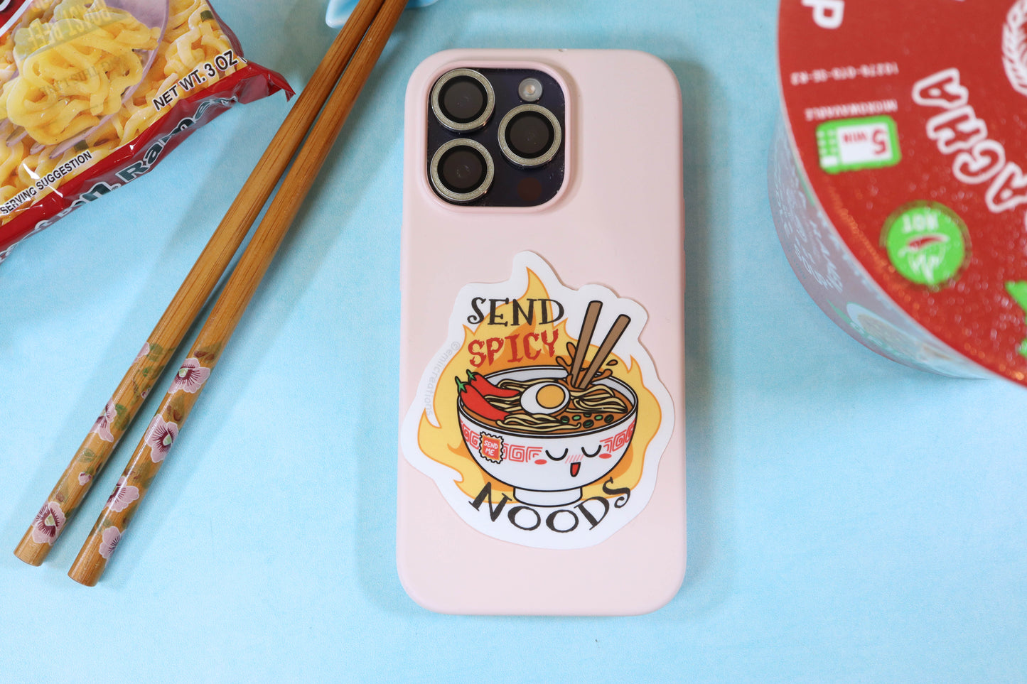 Send Spicy Noods Sticker - Cute Naughty Ramen Noodle