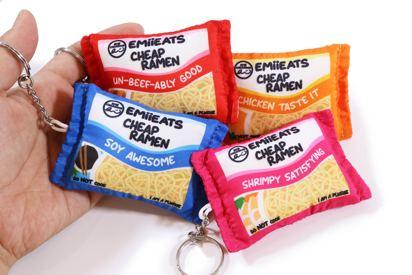 Cute Cheap Ramen Plush Keychain - Instant Ramen Noodles