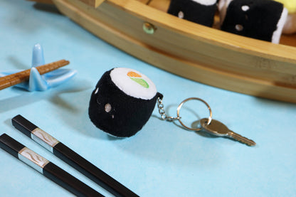 Cute Sushi Roll Keychain - with Heart Shaped Salmon Avocado