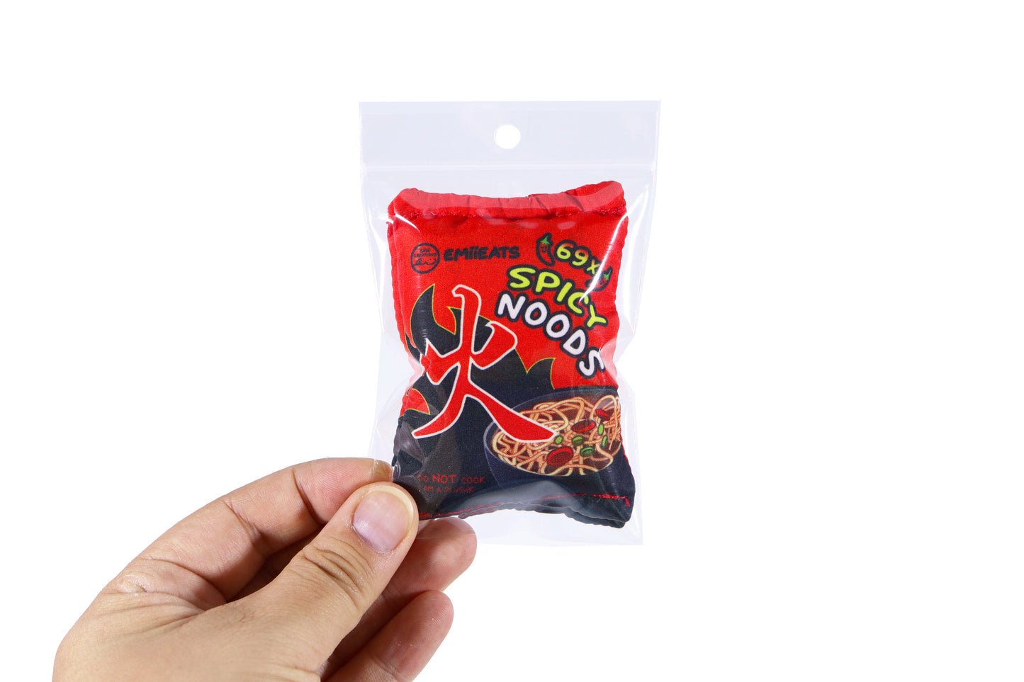 Cute Spicy Noods Plush Keychain - Instant Ramen Noodles