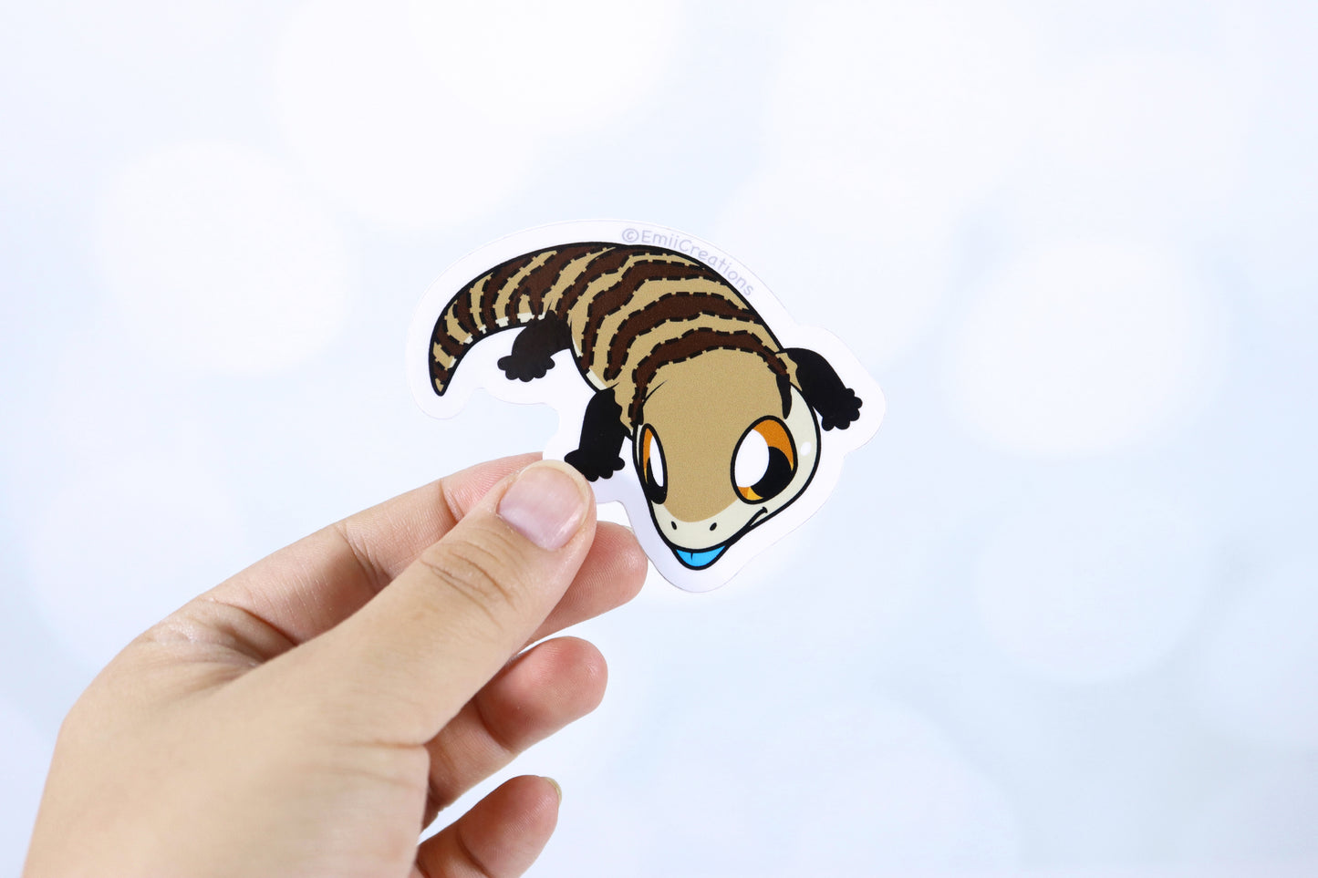 Cute Reptile Blue Tongue Skink Stickers - Tongue Out and Adorable