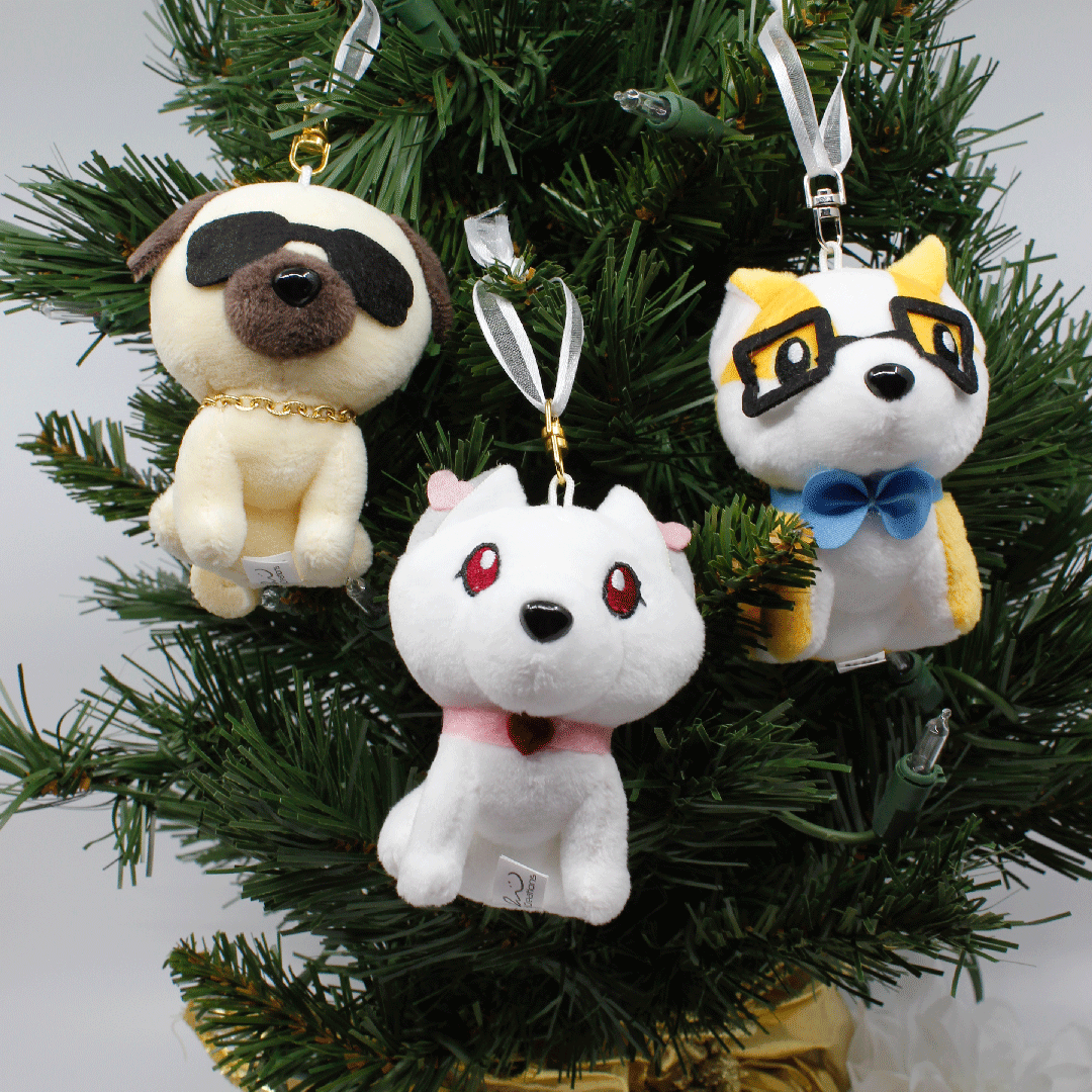 P.L. the Cool Pug Plush Keychain - Stylish and Laid-back