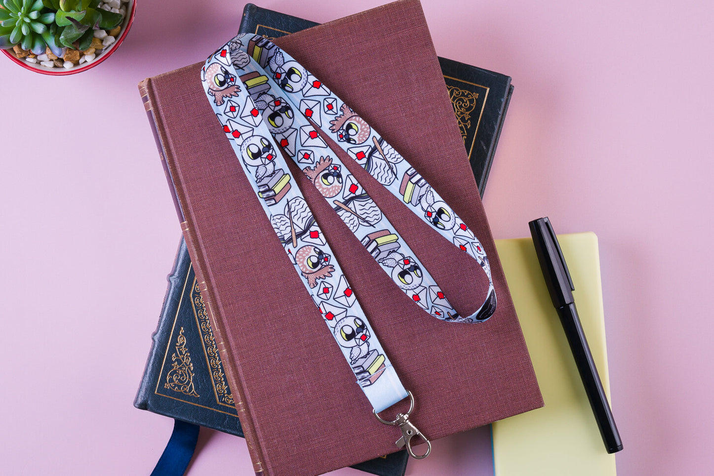 Owls Lanyard - Harry Potter Inspired Cute Magical Badge and Key Holder