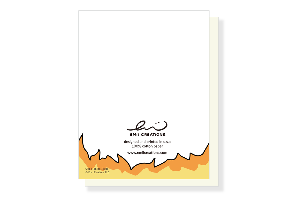 It's Fine Cake on Fire Greeting Card - Perfect for Birthdays, Coming-of-Age Events, and Graduations