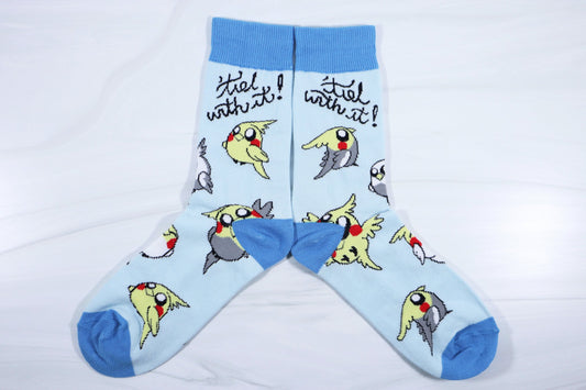 Tiel With It Cockatiel Socks - Add Some Feathered Fun to Your Feet