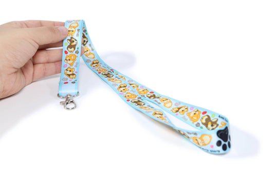 Corgi Lanyard - Cute Dog Pet Lover Badge and Key Holder