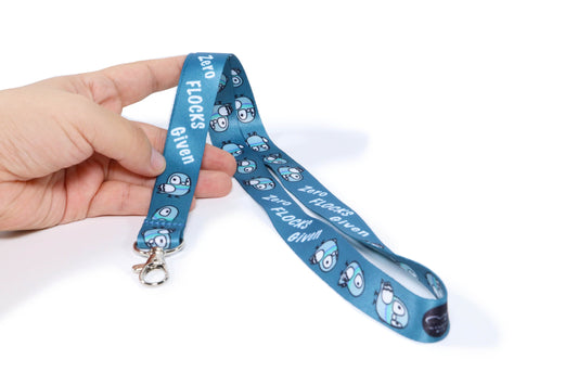 Zero Flocks Given Pigeon Lanyard - Add a Fun and Quirky Touch to Your Keys and Badges