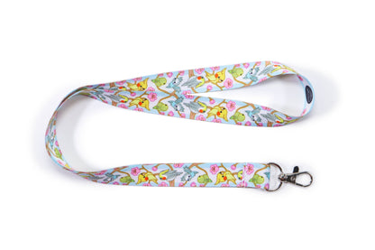 Cockatiel and Budgie Lanyard - Beautiful and Cute Bird Flower Key and Badge Holder