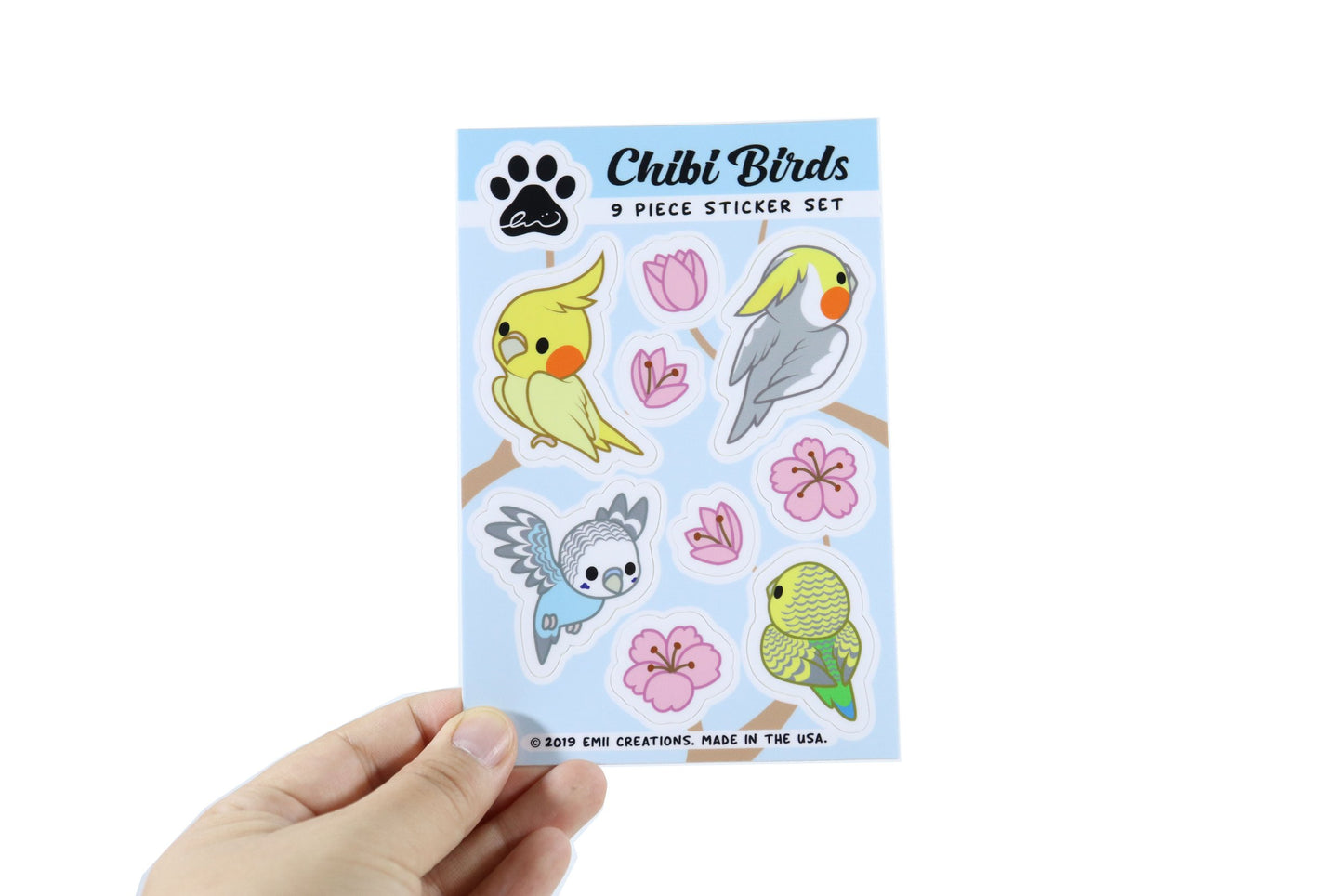 Cute Bird Vinyl Sticker Sheet - Add Some Adorable Cockatiel and Budgies to Your Everyday Items