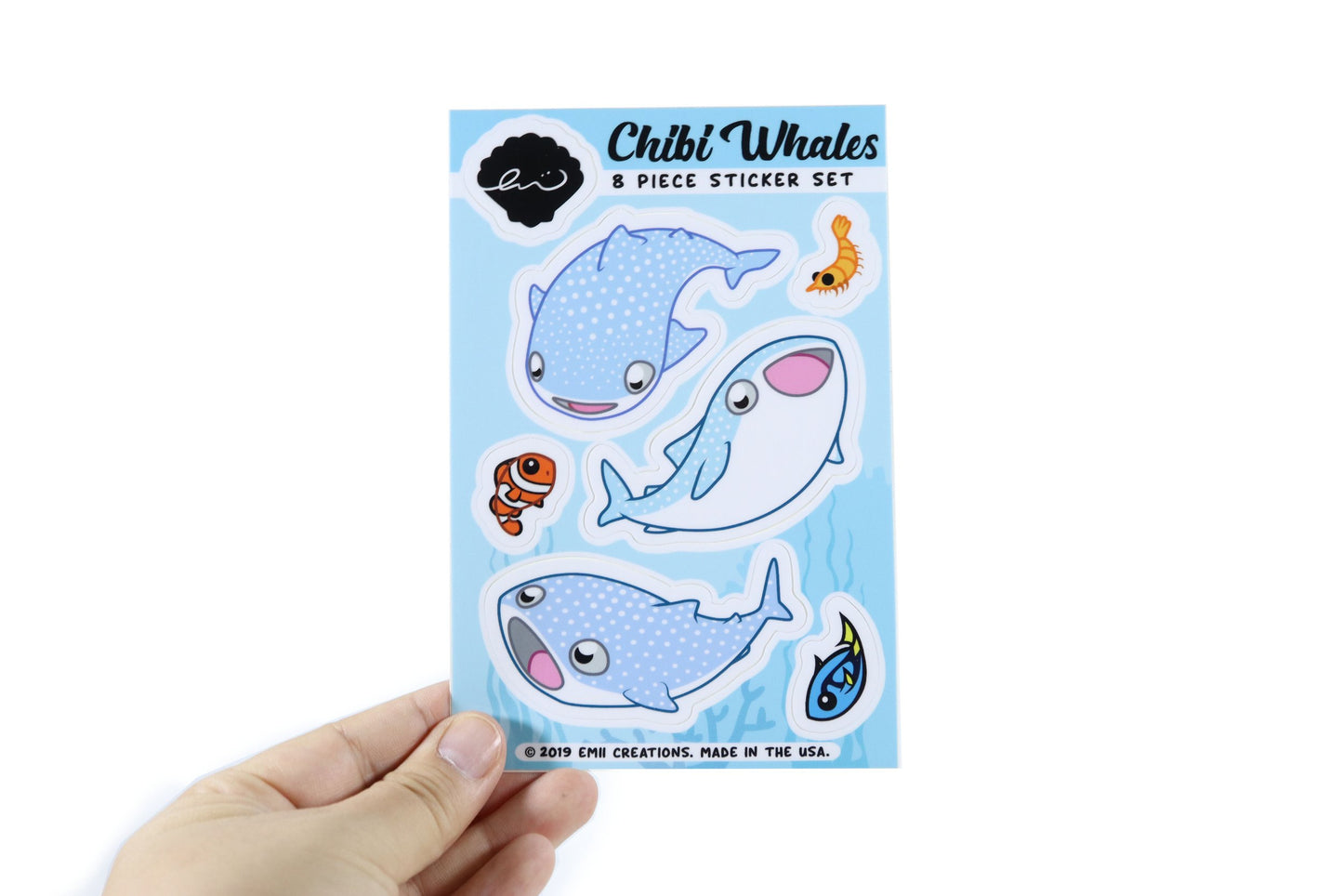 Cute Whales Vinyl Sticker Sheets - Add Some Oceanic Fun to Your Everyday Items