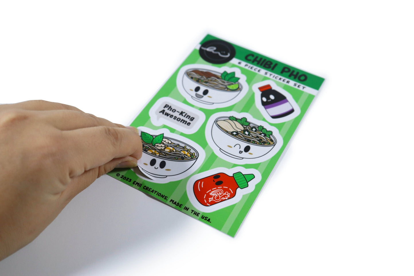 Cute Pho Vinyl Sticker Sheets - Add Some Pho-nomenal Noodles and Sauces to Your Everyday Items