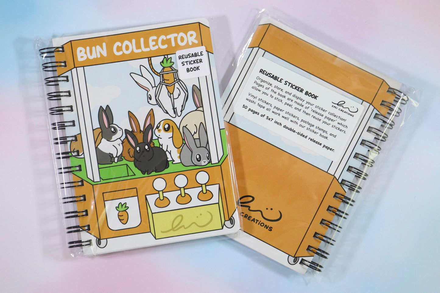 Bunny Claw Machine Reusable Sticker Book: Fun and Creative Bunny Lovers