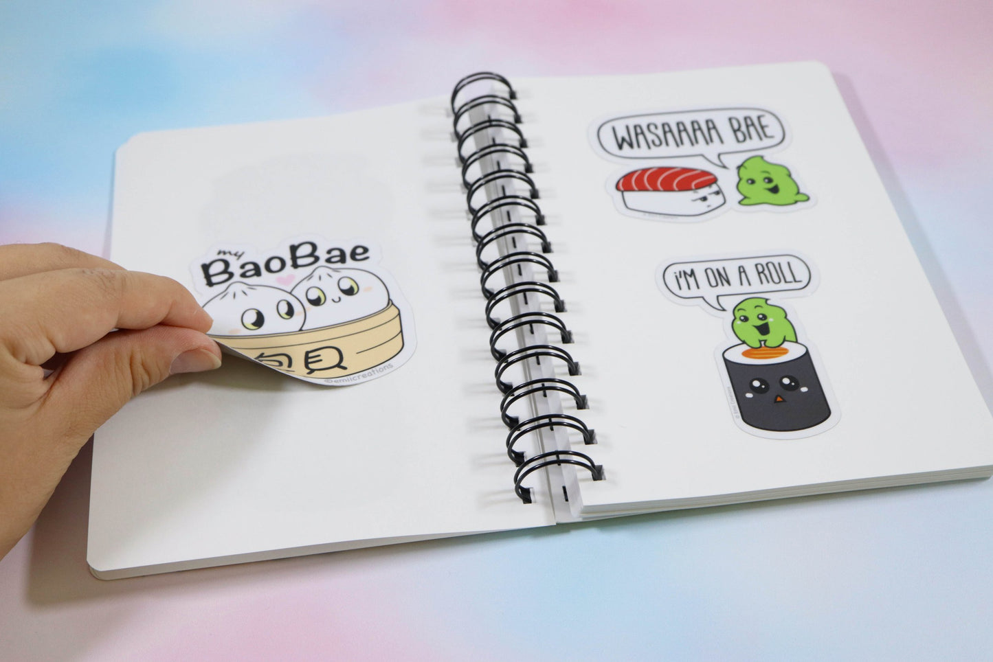 Spicy Noods Reusable Sticker Book: Cute and Funny for Foodies