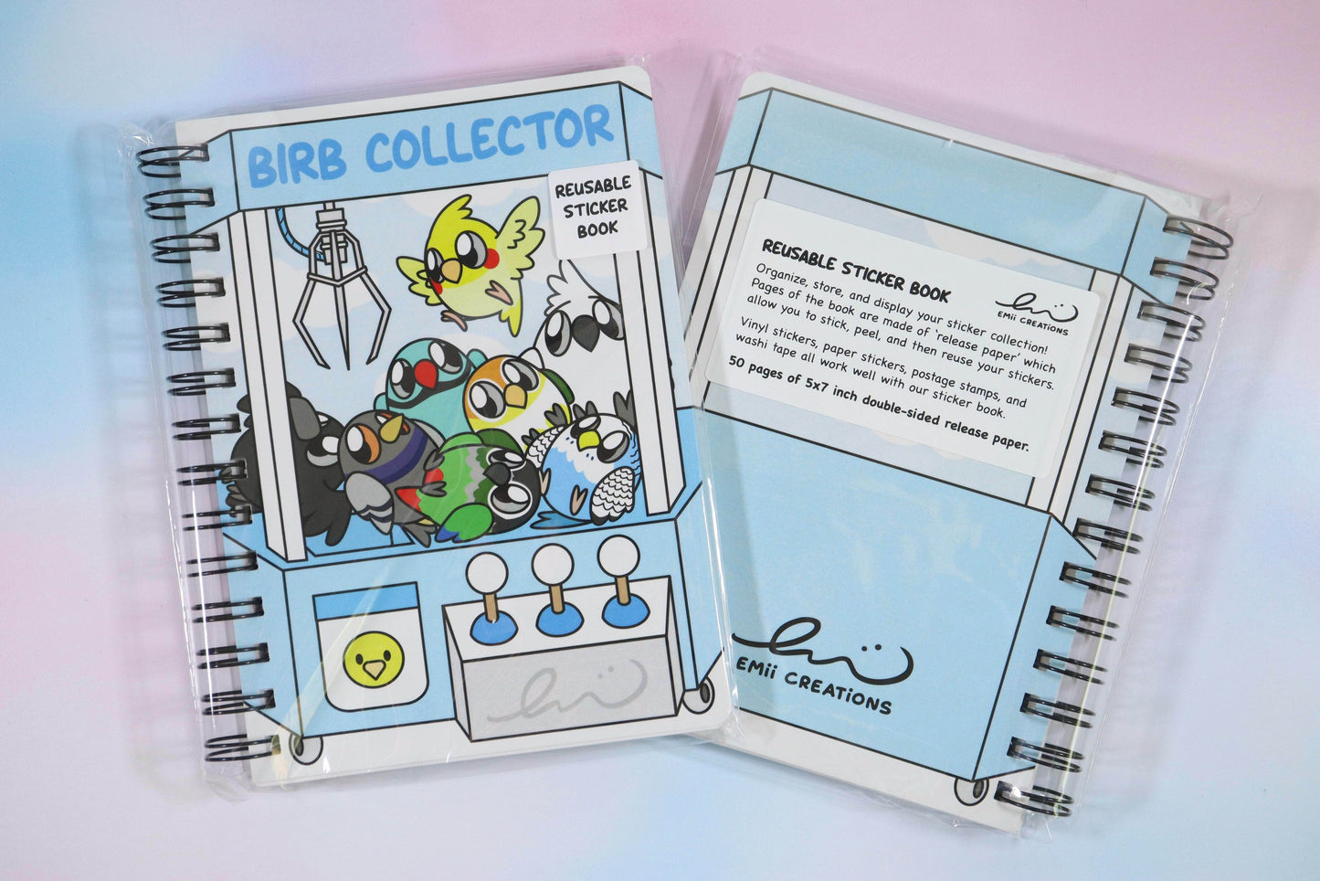 Bird Claw Machine Reusable Sticker Book: Fun and Creative Bird Lovers