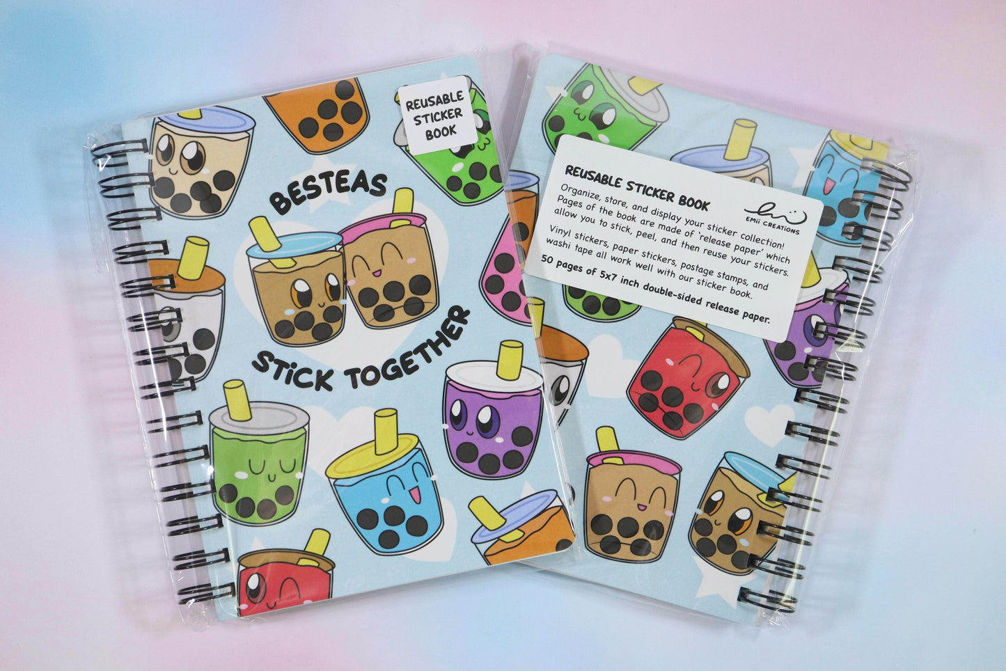 Boba Besteas Reusable Sticker Book: Cute and Fun for Foodies