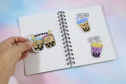 Boba Besteas Reusable Sticker Book: Cute and Fun for Foodies