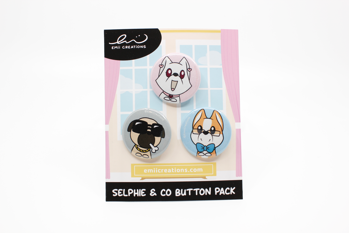 Selphie & Co Pin-Back Button Set