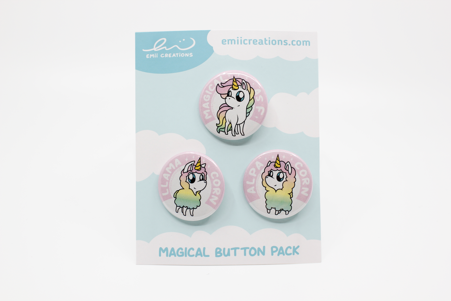 Magical AF Animals Pin-Back Button Set