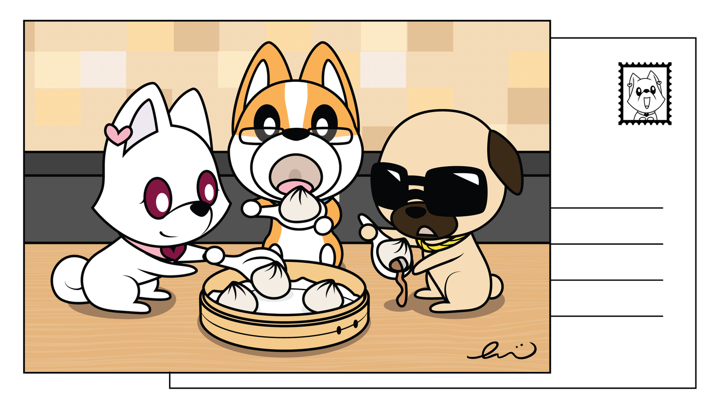 Selphie & Co Soup Dumpling Postcard