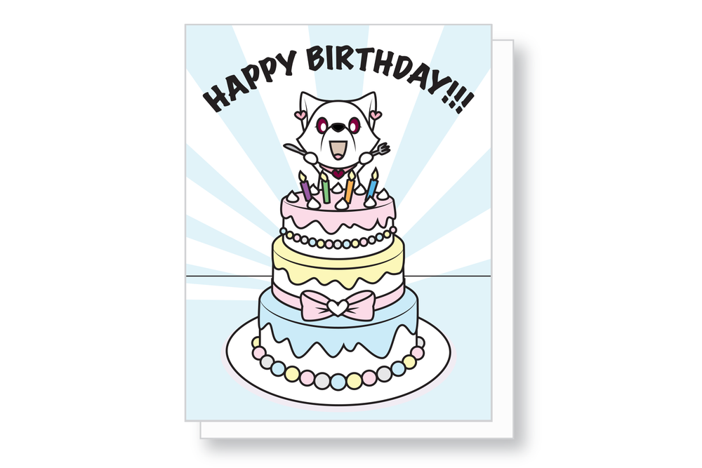 Selphie Birthday Cake Card