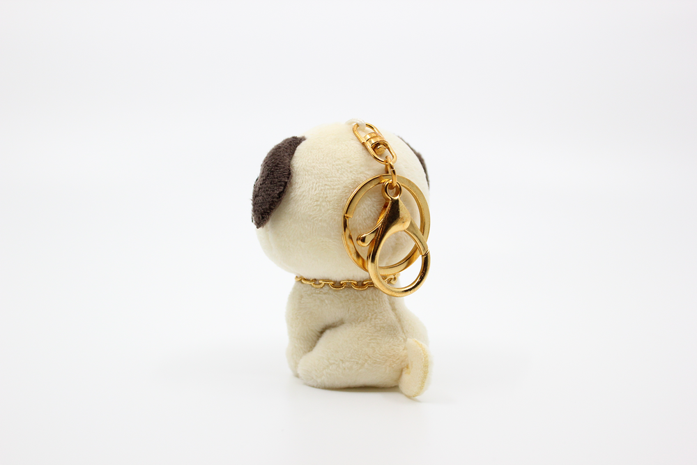 P.L. the Cool Pug Plush Keychain - Stylish and Laid-back