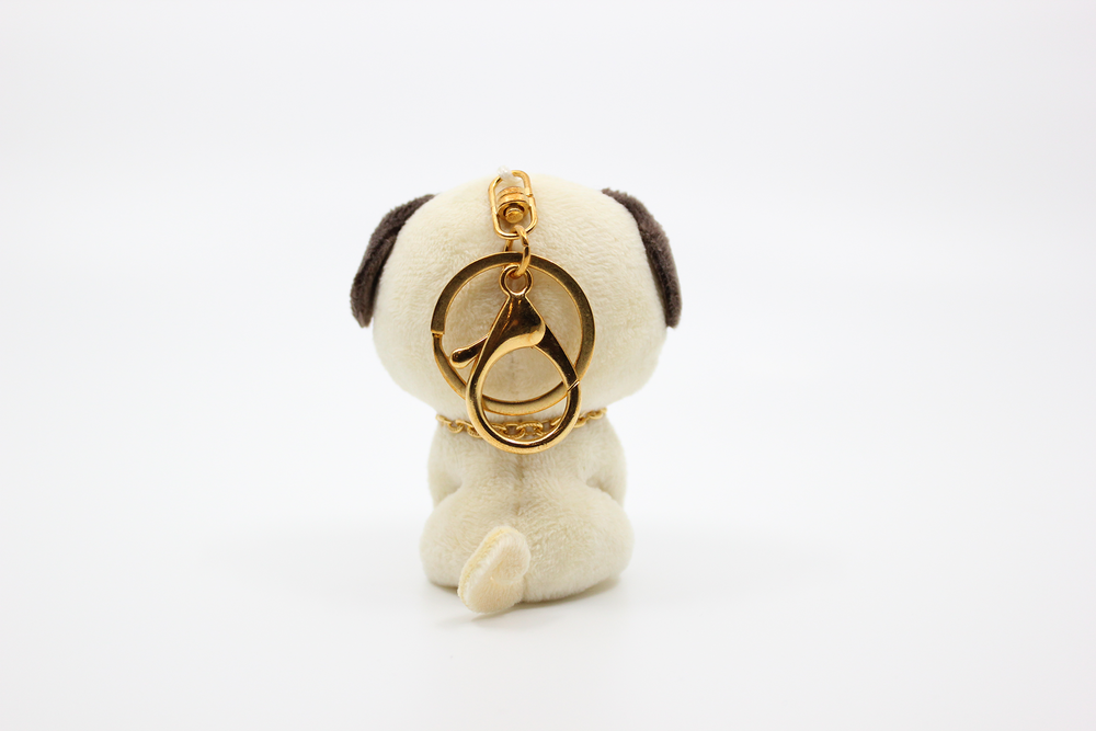 P.L. the Cool Pug Plush Keychain - Stylish and Laid-back
