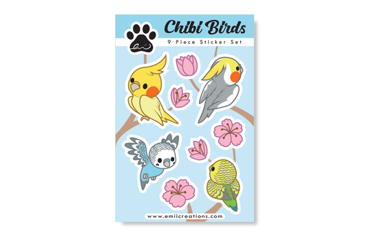 Cute Bird Vinyl Sticker Sheet - Add Some Adorable Cockatiel and Budgies to Your Everyday Items