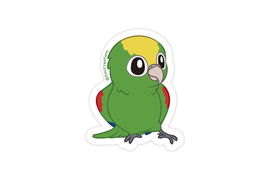Cute Parrot Amazon Bird Stickers