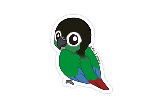 Cute Small Bird Conure Green-Cheek Stickers